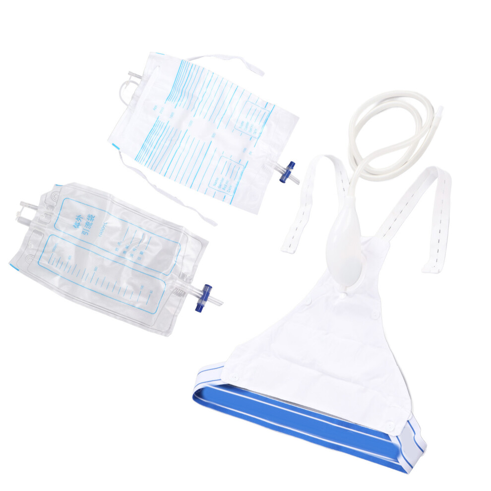 Silicone Urine Collector Bag for Men 1000ML/2000ML, Leakproof, Wearable