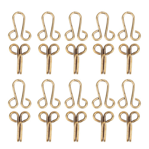 10 Pcs Fur Coat Hook Fasteners Sew for Over Coat