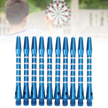 10 Stück Dart-Schaft aus Aluminiumlegierung Ersatzstangen mit Verriegelungsloch für Indoor-Aktivitäten Blau