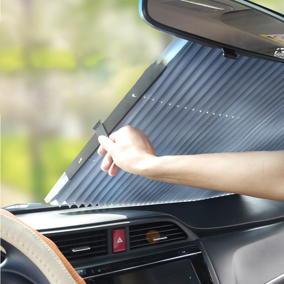 Retractable Windshield Sun Shade Summer Folding 9121376204975