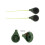 Mini Ultralight Ice Fishing Rod Set 27cm Portable ABS Solid Poles 15