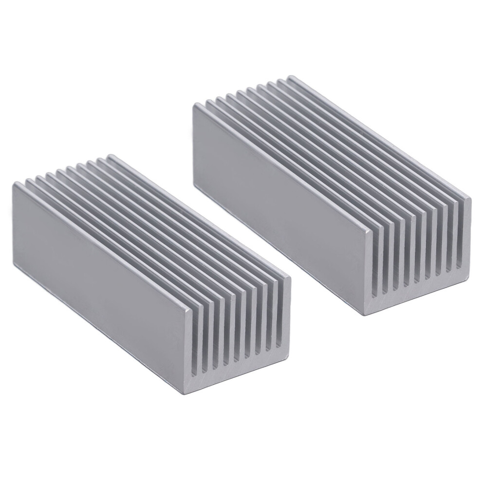 Efficient 2Pcs Aluminum 100X40x30mm Cooling Fins Heatsink No Adhesive 9471333055257
