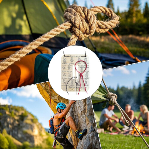 quick knot tool, Camping knot training accessory, 20 x 14 cm 2