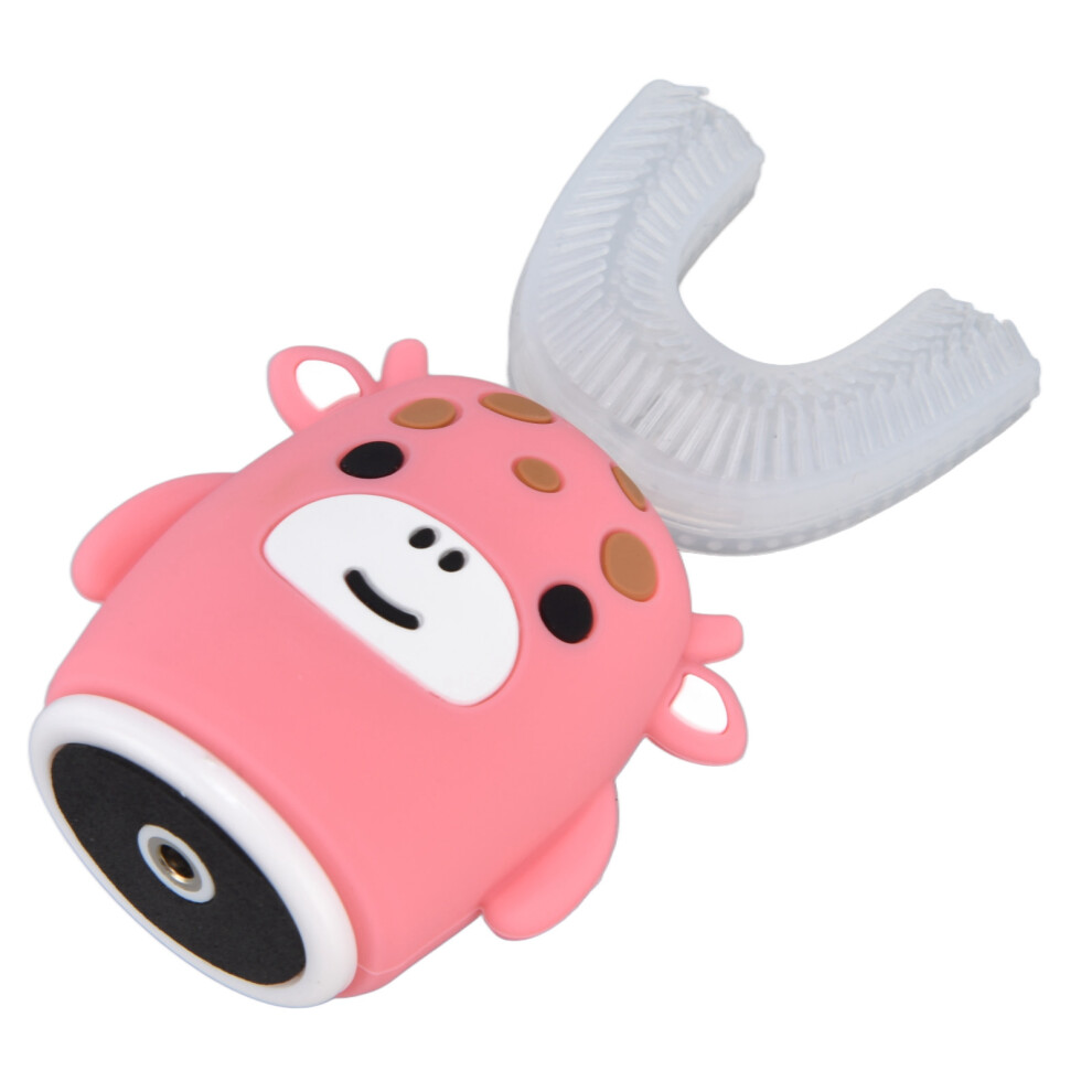 Pink Kids U-Shaped Electric Toothbrush, 360 Cleaning, 111G