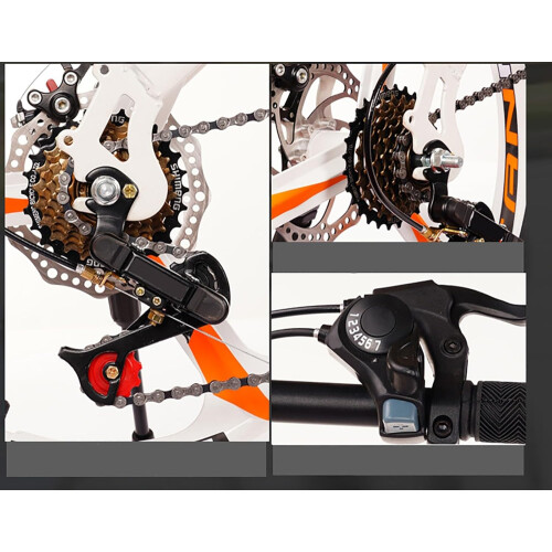 Folding Mountain Bike Double Shock Absorbing Front Fork 20 Inch 6 Speed 2