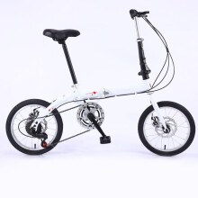 Folding bike 16 inch folding bike, Variable speed shock absorber bicycle disc brake, Mountain bike for outdoorcamping D,16 Inches 16 inches d