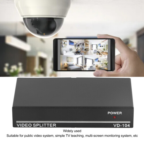 Divisor de vídeo 1 entrada 4 salidas 1080P enchufe UE aluminio 2