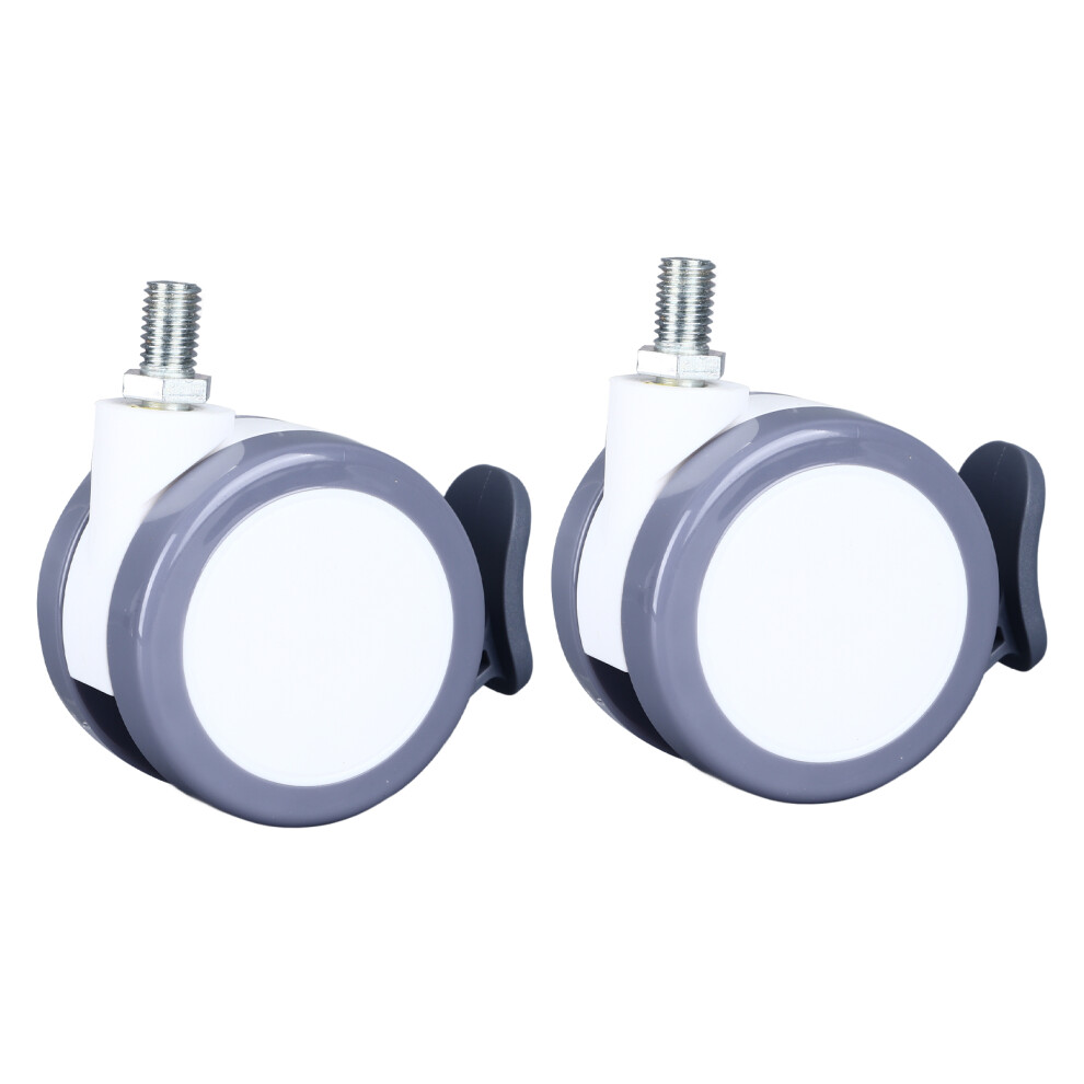2Pcs Swivel Caster Wheel 2.56In, 30Kg Load, Brake 4661333059651