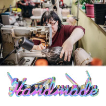 Colorful Retro Style Handmade Labels for Sewing and Crafting Projects