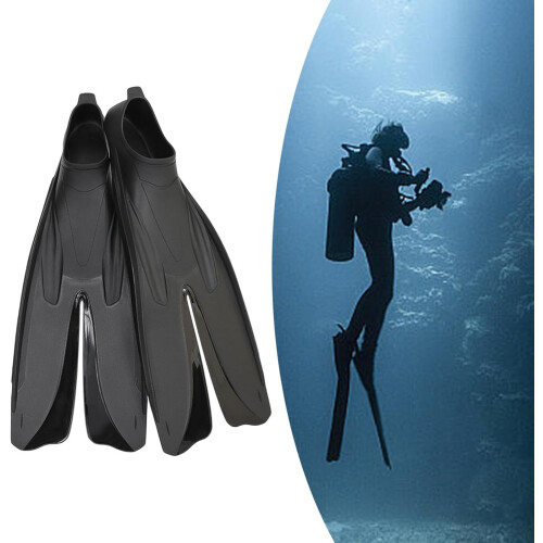 Full Foot Split Fin For Adults, Non-Slip Snorkeling Flippers 1