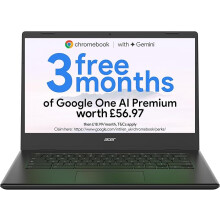 Acer Chromebook 314 CB314E Laptop - Intel Celeron N4500, 4GB, 64GB eMMC, Integrated Graphics, 14" Full HD, Google Chrome OS, black