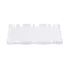 TL008 Bloc de tampon en acrylique à poignée incurvée transparente