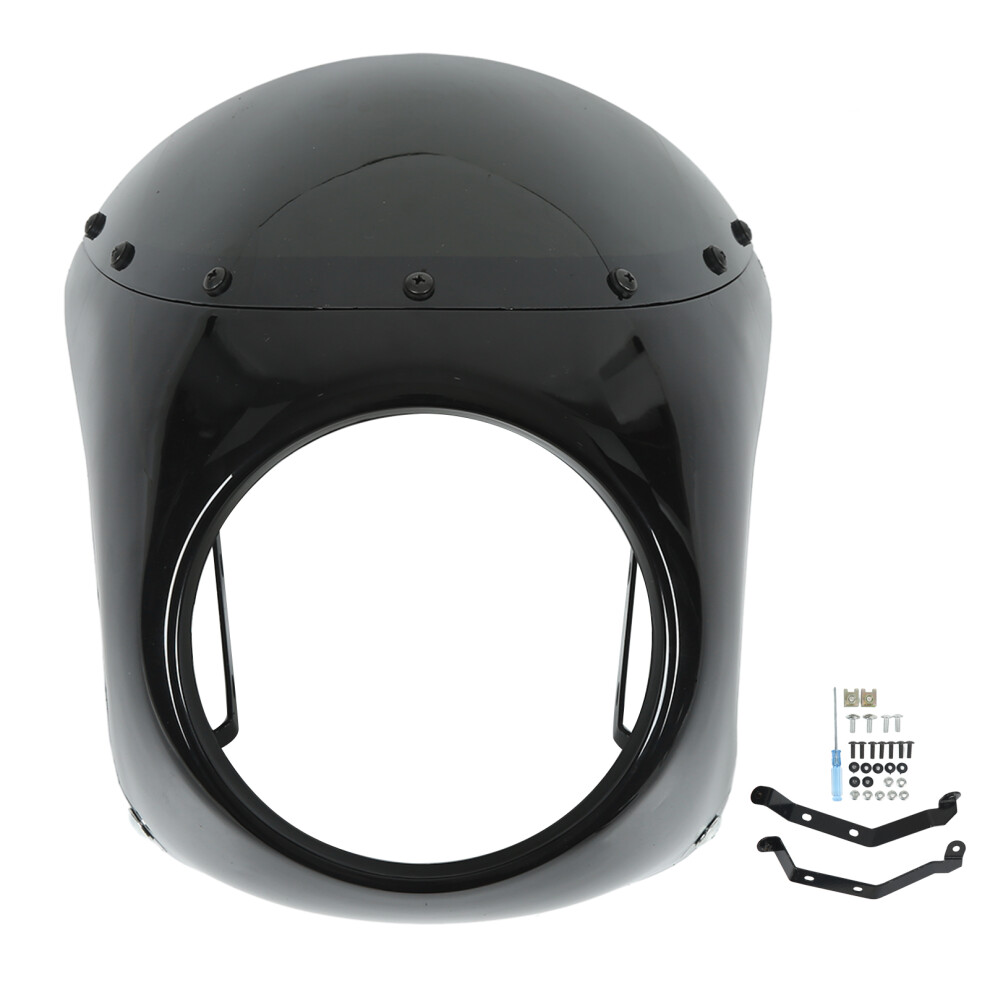 7In Motorcycle Headlight Fairing Protective Black 9121376207280