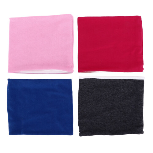 Candy Color Kids Neck Warmer Gaiter 4 Pcs Double Layer Cotton 1