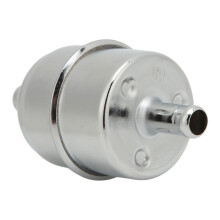 3/8in High Capacity Fuel Filter Inline Hose Chrome Universal Fit for Cars