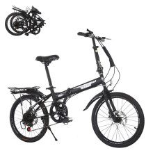 Folding Bike for Adults, 6Speed, 20 Inches, Double Disc Brakes, Adjustable Seat