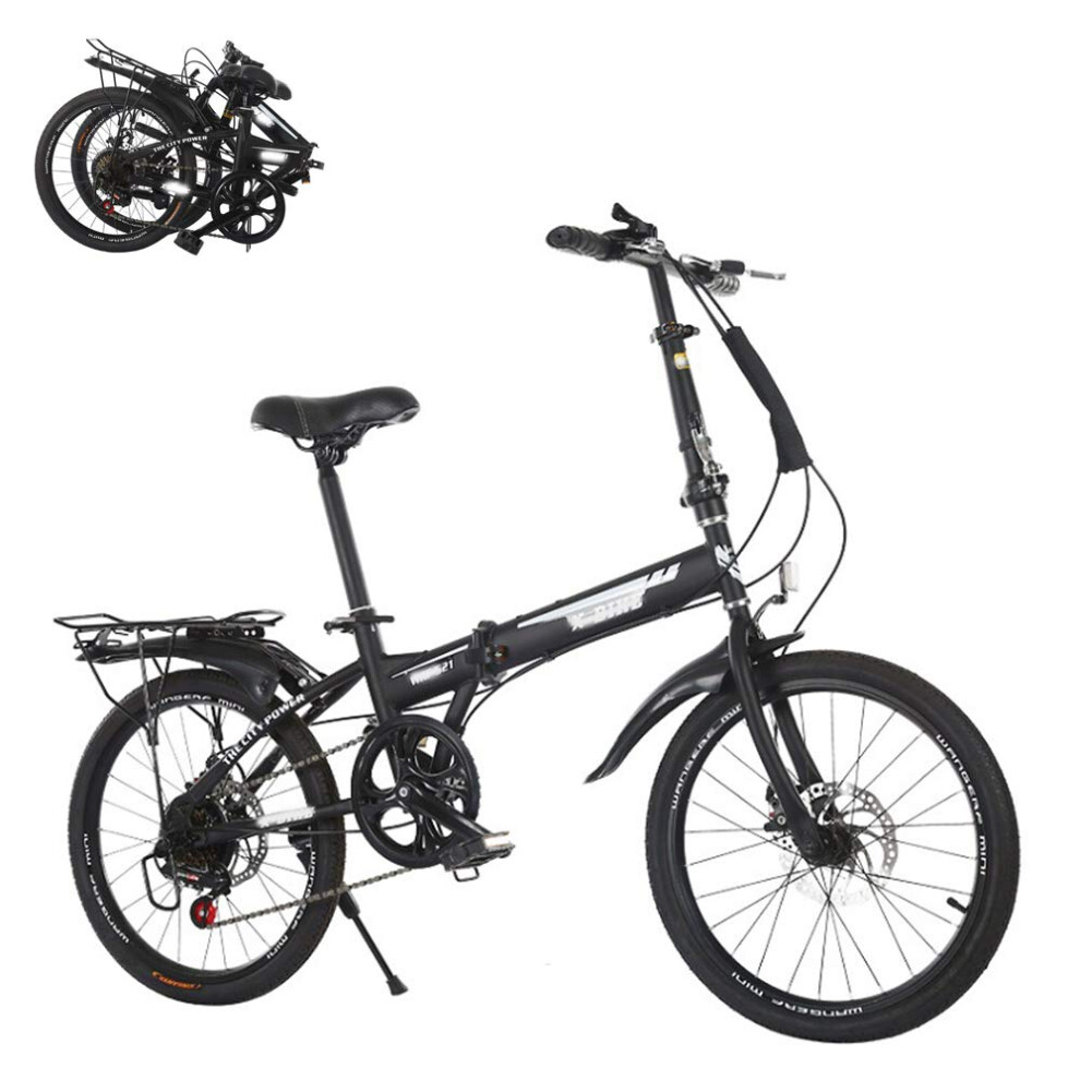 Folding Bike for Adults, 6Speed, 20 Inches, Double Disc Brakes, Adjustable Seat-image-OPC-PJBPYTH-NEW