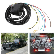 7-poliges Anhängersteckverbinder-Kabelsatz mit 1,5 m Kabel Anhängerkupplungs-Kabelbaum für Nutzfahrzeuge Sattelzüge Standard 12V