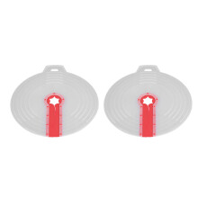 2 Stück Silikon-Spritzdeckel, rot, passend für Schüsseln