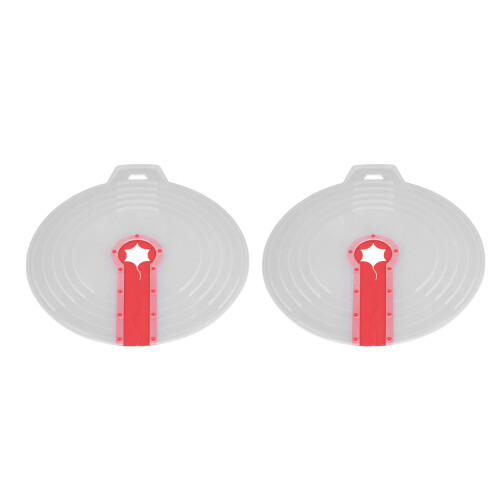 2 Stück Silikon-Spritzdeckel, rot, passend für Schüsseln
