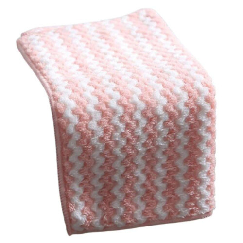 (Pink, 10PCS) 5 Pcs Microfiber Cleaning Rag Absorbent Fleece Cloth Scouring Towel