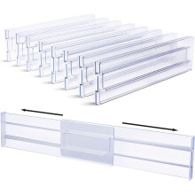 Expandable Plastic Drawer Divider Organizer for Wardrobe Storage, 140g