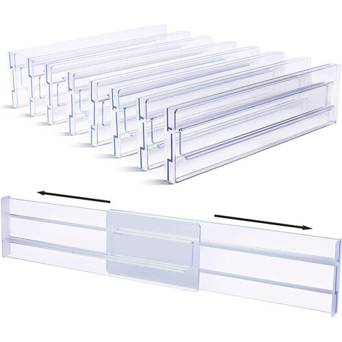 Expandable Plastic Drawer Divider Organizer for Wardrobe Storage, 140g