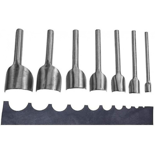 7pcs Punch Tool Diy Round Craft Belt Wallet Cutting 2