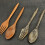 4 Piece Salad Spoon Reusable Fork Salad Servers,wooden Serving 4