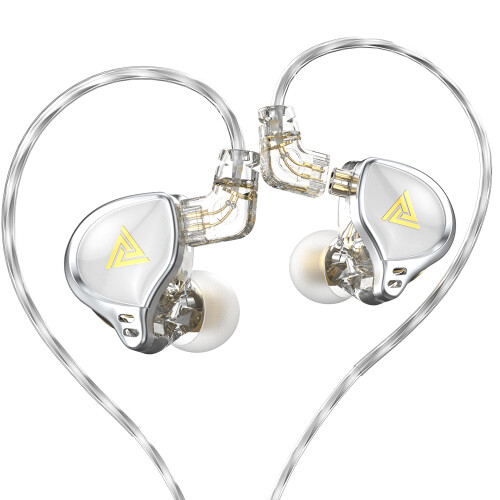 QKZ Écouteurs à diaphragme Be de 10 mm, 22 Ω, Blanc/Noir 2