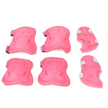 Breathable Pink Kids Knee Elbow Pads & Hand Guards for Cycling