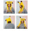 (yellow) Led Glowing Plush Bunny Hat With Moving Jumping Ears 2