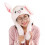 (white) Led Glowing Plush Bunny Hat With Moving Jumping Ears 2