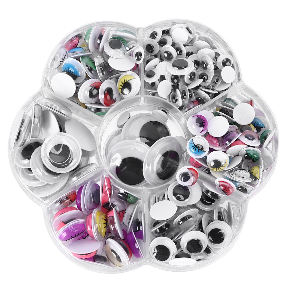 255PCS Plastic Doll Eyes with Adhesive for DIY Art Crafts Toys