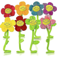 Stuffed Plush Toy Bendable Stems Durable with Smile