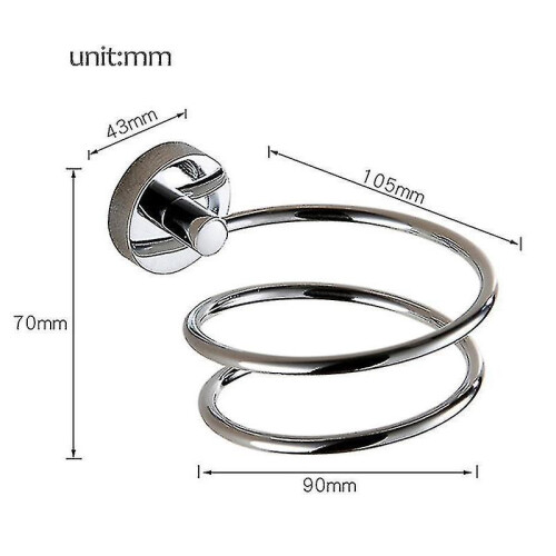Mounted Dryer Holder Stainless Steel(1pc, Silver) 1