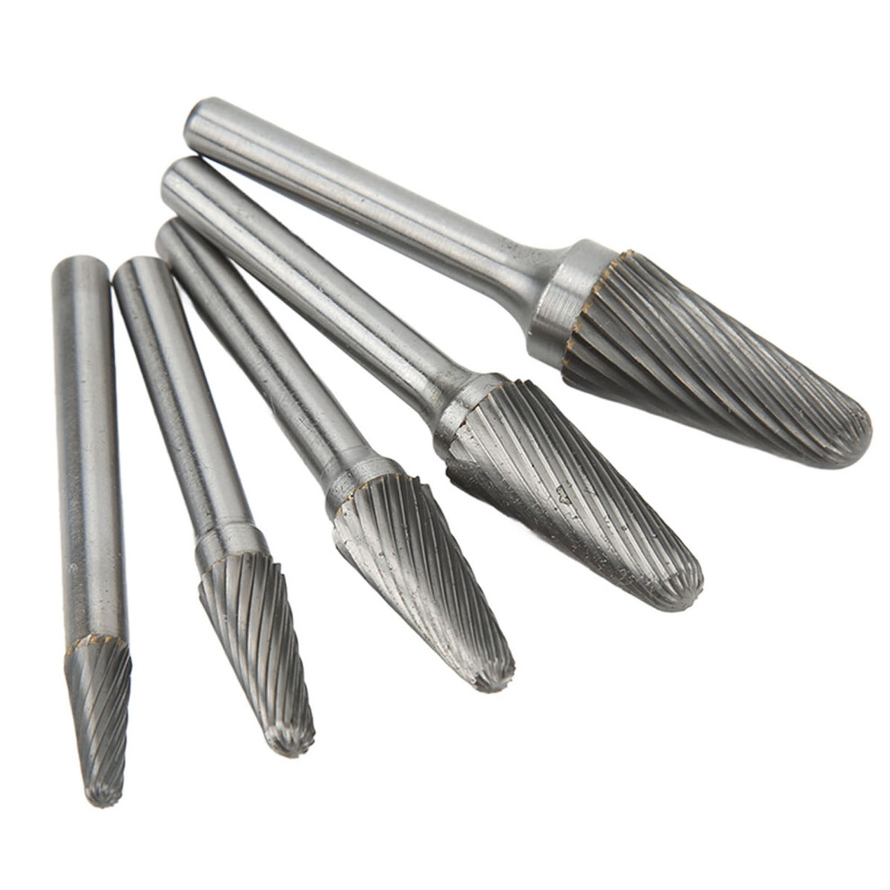 Carbide Burrs Set Single Cut Rotary Files Bits 6Mm 9121376209475