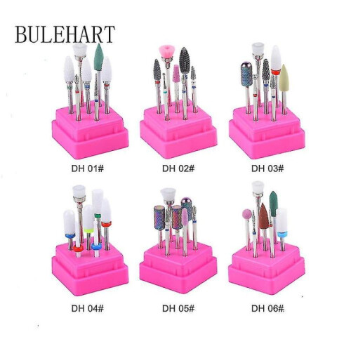(DH 07) Combined Cutters Set For Manicure , Ceramic Bits Kit Electric Removing Gel Polishing Tools 1