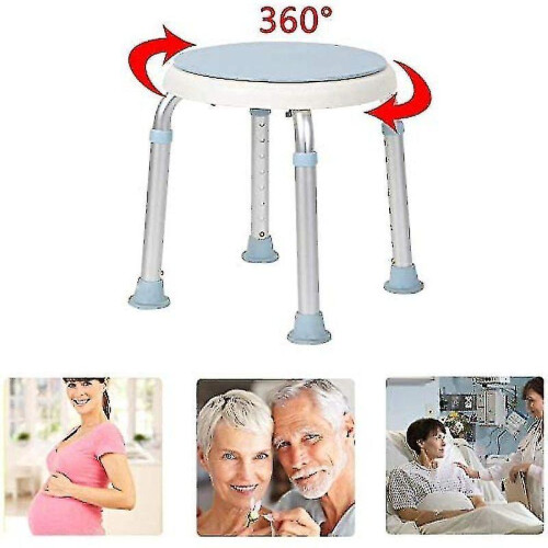 Healthcare Shower Stool, Rounded Surface, with Swivel Seat 2
