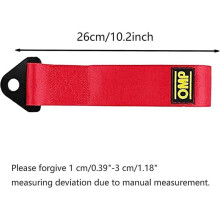 2 Pieces Nylon Tow Ropes, Racing Car Tow Strap, Sports Tow Strap, for Vehicle Bumper (red)