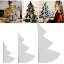 3pcs Fabric Tree Sewing Template, Quilting Set Pattern Template for 3 Size, Diy Cut On Fold Template