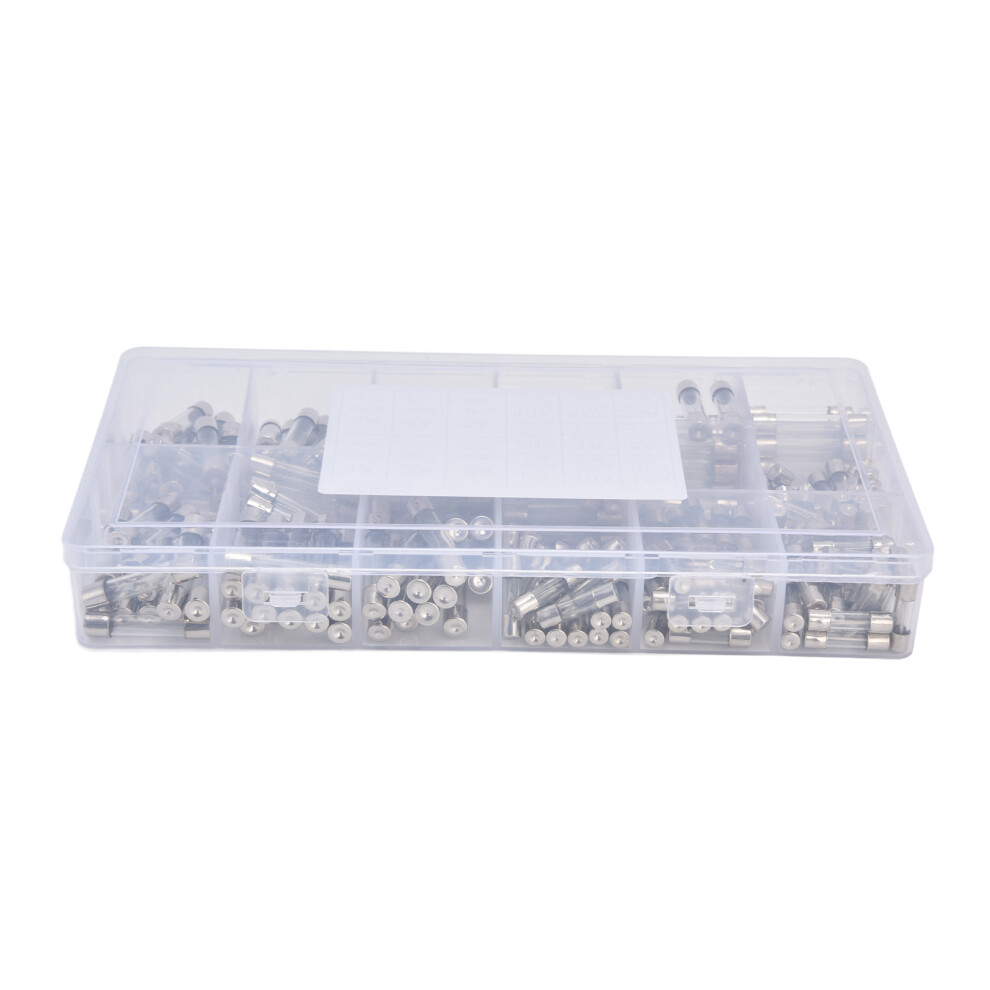 Automotive Glass Fuse Set 250 Pcs Fast Blow Tubes 15 Sizes 1-20A Assortment 8121333086362