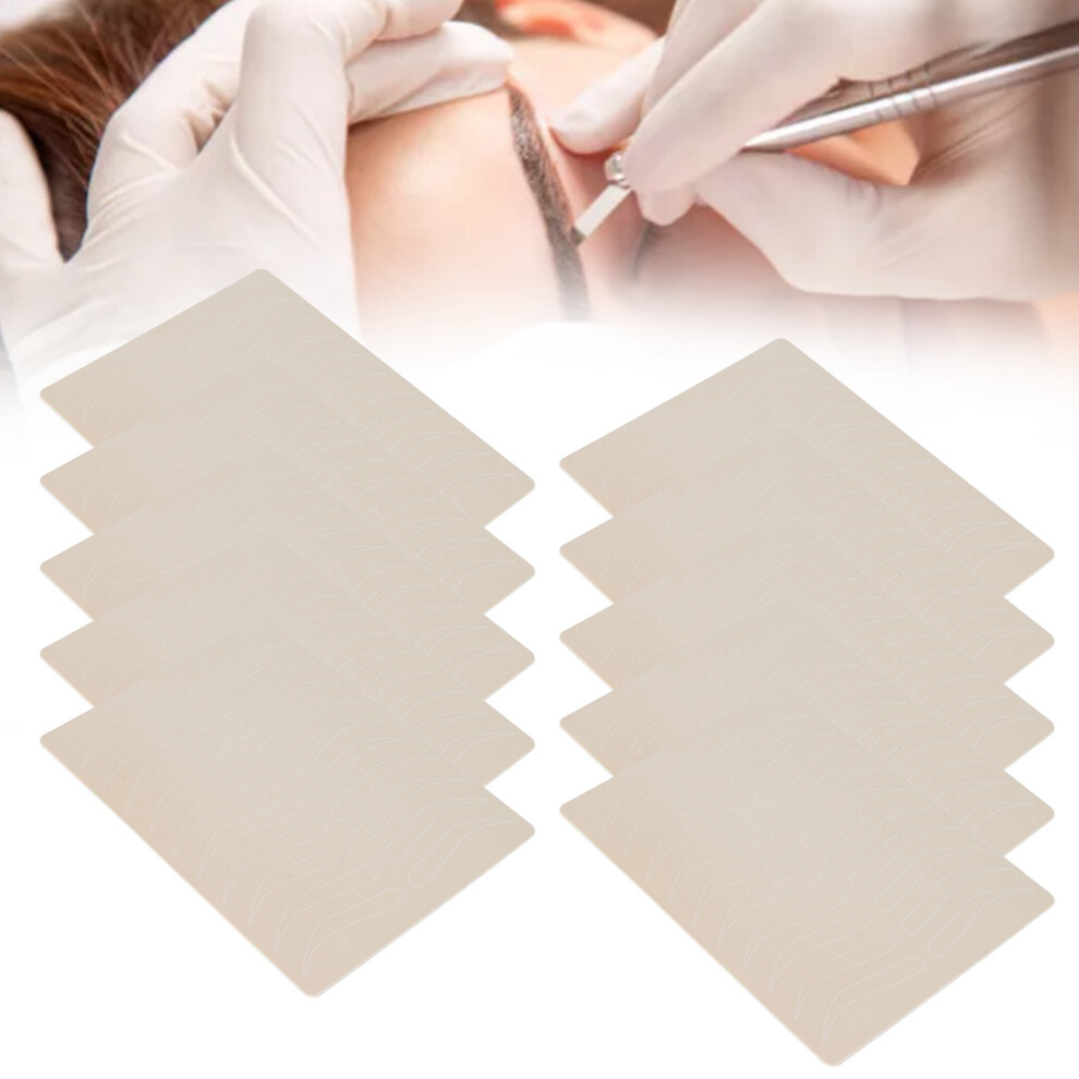 Microblading Practice Pack: 10 Eyebrow Tattoo Practice Skins 2.56in Width