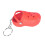 Mini süßer Silikon-Slipper-Schlüsselanhänger - Rot 12