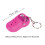 Porte-clés en forme de chausson mini en silicone couleur pêche 2