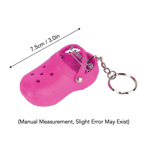 Porte-clés en forme de chausson mini en silicone couleur pêche 1