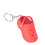 Mini süßer Silikon-Slipper-Schlüsselanhänger - Rot 15