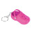 Porte-clés en forme de chausson mini en silicone couleur pêche 13