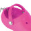 Porte-clés en forme de chausson mini en silicone couleur pêche 8