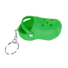 Schlüsselanhänger Mini Silikon Slipper grasgrüne Tasche
